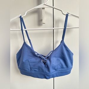 Alo yoga blue interlace bra size S